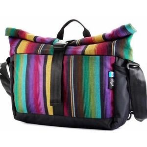 Ethnotek Laptop Sling Bag Handwoven Guatemalan Textile Discontinued Print Raja